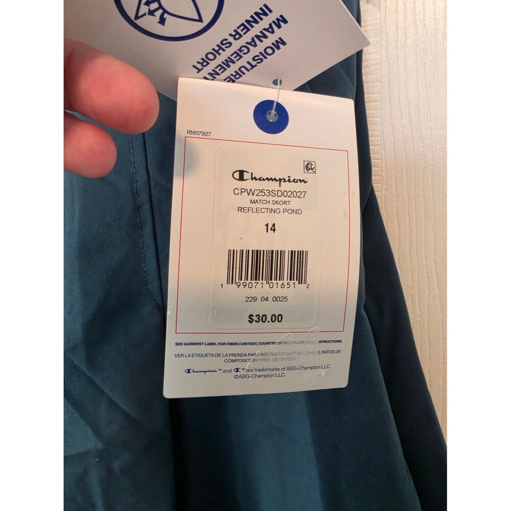 Champion Women's Teal Athletic Match Skort Size 14 NWT - Picture 6 of 9